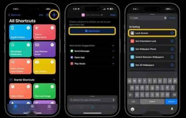 大方苹果14锁屏维修店分享iPhone14升级iOS16.4后如何创建锁屏快捷方式 
